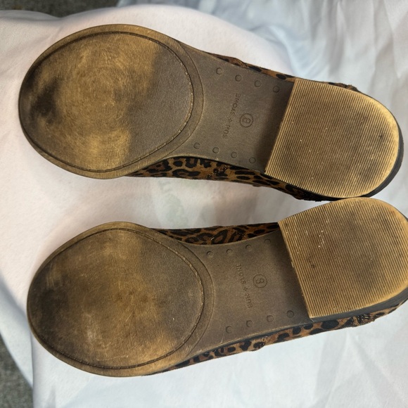 SUN STONE Womens Brown Leopard Print Abby Round Toe Block Heel Booties 8 W - Picture 8 of 9